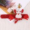 Animal Patterned Christmas Slap Bracelets Festival Slap Wristband for Christmas Celebration Durable Fabric Home Ornament