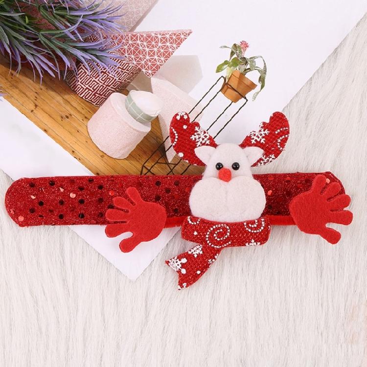 Animal Patterned Christmas Slap Bracelets Festival Slap Wristband for Christmas Celebration Durable Fabric Home Ornament