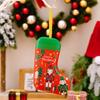 Christmas Tin Box Tinplate Xmas Stocking Shaped Candy Box With Ribbons Christmas Candy Jars Storage Containers For Xmas Holiday Party Favors