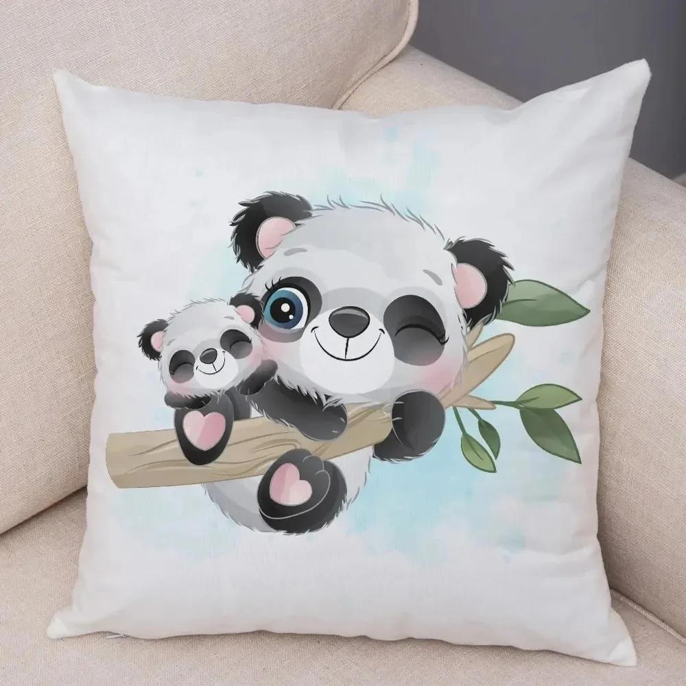 Cartoon Chinese Panda Decorative Pillowcase Car Ornaments Office Living Room Sofa Home Pillowcase Perfect Gift for Children