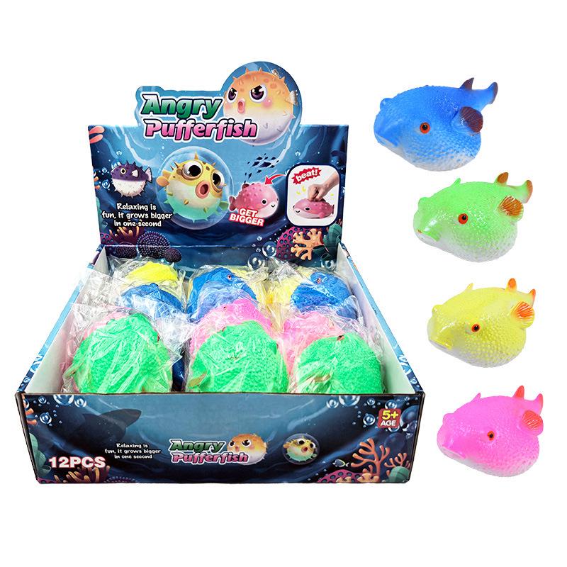 

Angry Pufferfish Stress Toy: Cute Squeeze and Pat Decompression for Adults and Kids