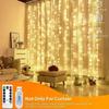 LED Lichtervorhang USB Fernbedienung 8 Modi Lichterkette Weihnachten Hochzeit für Schlafzimmer Hochzeitsfeier Weihnachtsdekoration