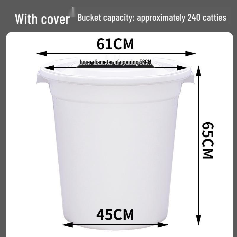Large Food-Grade Plastic Water Storage Bucket - Extra Capacity & Thickened Design