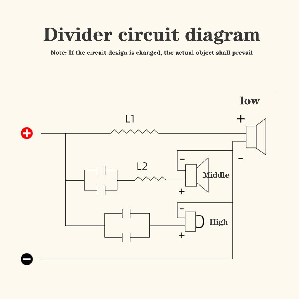 3 Way HiFi Speaker Frequency Divider 150W Audio Crossover Filter Treble Alto Bass Frequency Divider for Professional or Home Use
