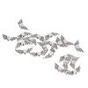 100pcs Pure Finish Angel Wing Beads Silver Wing Charm Beads Wing Spacer Beads  DIY Craft