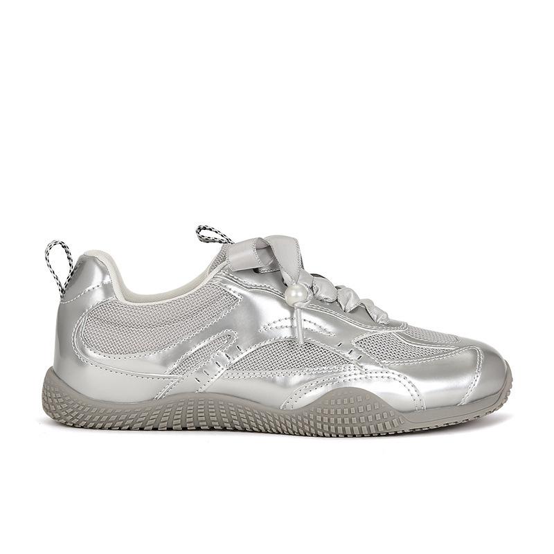 

[sheii Su Yinyin] soufflé waffle mesh breathable ballet sports and leisure shoes women s training Forrest Gump shoes 40 серебряный
