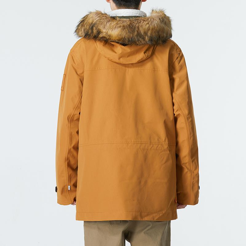 Timberland Scar Ridge 3-i-1 Parka Ensfarget Vindtett Jakke med Hette Vinter Herrejakke Hvete A5XSD-P47