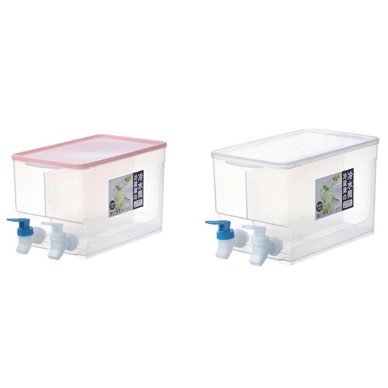 A25F-5.2L Large Capacity Water Fountain Milk Drink Beverage Dispenser Spill Proof Jug With Faucet In Refrigerator Fruit Juice