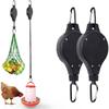 2pezzi Mangiatoie Telescopiche Sospese Per Polli Anatre Bestiame Mangime Ganci Sospesi Regolabili Mangiatoie Accessori da Giardinaggio