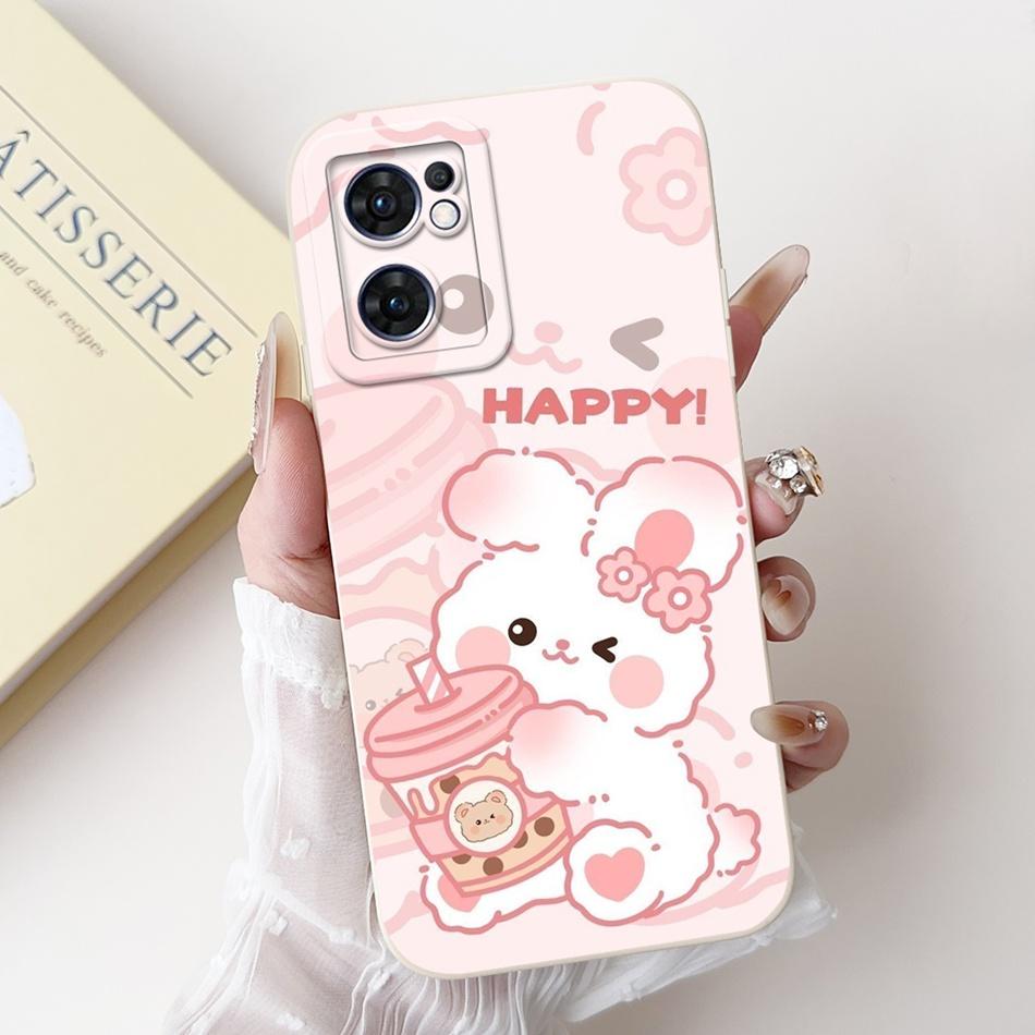 For OPPO Reno7 5G Elegant Sunflower Tulip Printed Phone Case For Oppo Reno 7 5G CPH2371 Soft Silicone Shockproof Cases