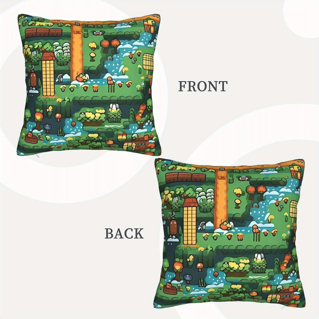 1 Stück Retro-RPG-Kissenbezüge aus den 90ern, mit Pixel-Art, perfekt zur Dekoration Ihres Wohnzimmers, Schlafzimmers oder Sofas. Th