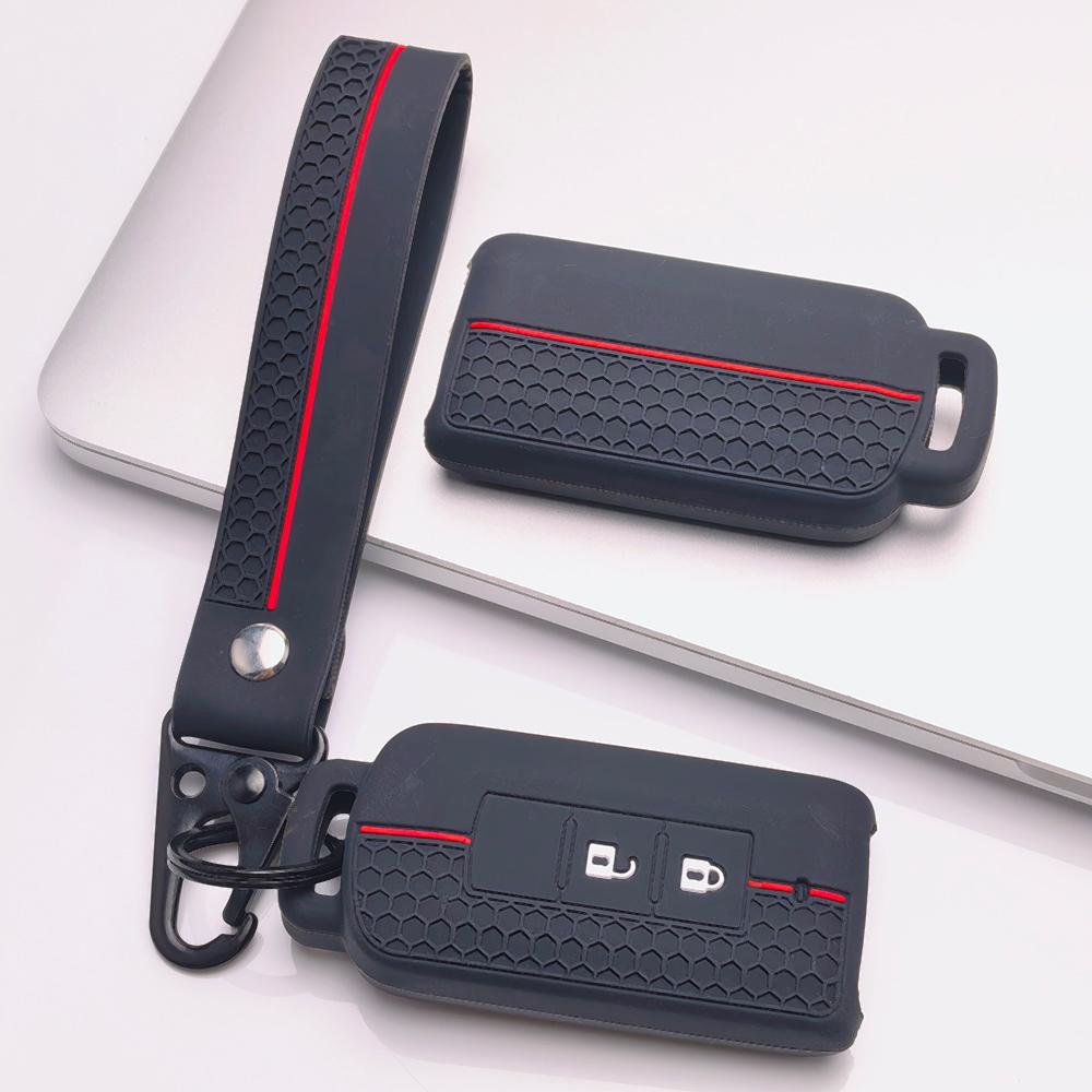 Key Fob Cover for Mitsubishi Outlander ASX Lancer Pajero Sport L200 Triton Eclipse with Keychain Anti-Scratch Surface Shockproof Structure