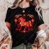 2026 Jahr des Pferdes Unisex Baumwollhemd Chinesisches Mondneujahr Pferd Grafik-T-Shirt Rot Gold Tierkreiszeichen Grafik Rundhals Gedruckte Oberteile