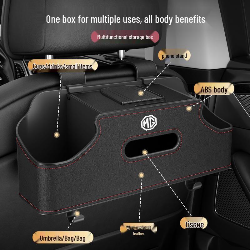 MG Car Seat Organizer & Tissue Box for MG4, MG5, MG6, ONE, ZSHS Models