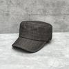 Version Super Normal Retro Dark Gray Brown Quite Wide And High Cranial Top Flat Top Equestrian Hat Foreign Style Octagonal Hat Newsboy Hat