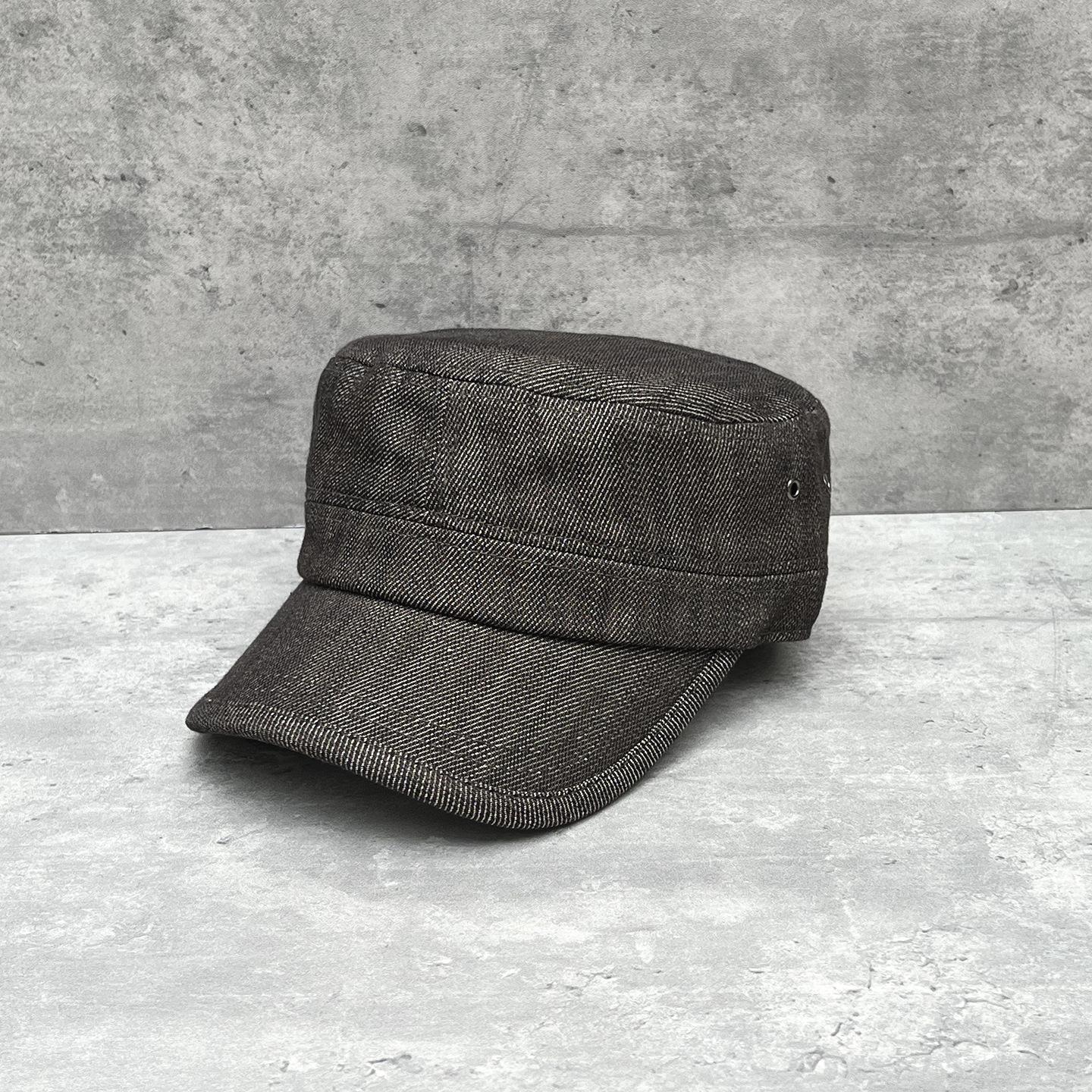 

Charcoal Grey Brown Structured Derby Hat High Crown Flat Top Wool Newsboy Cap Vintage Fashion Baker Boy Hat M 56-58cm