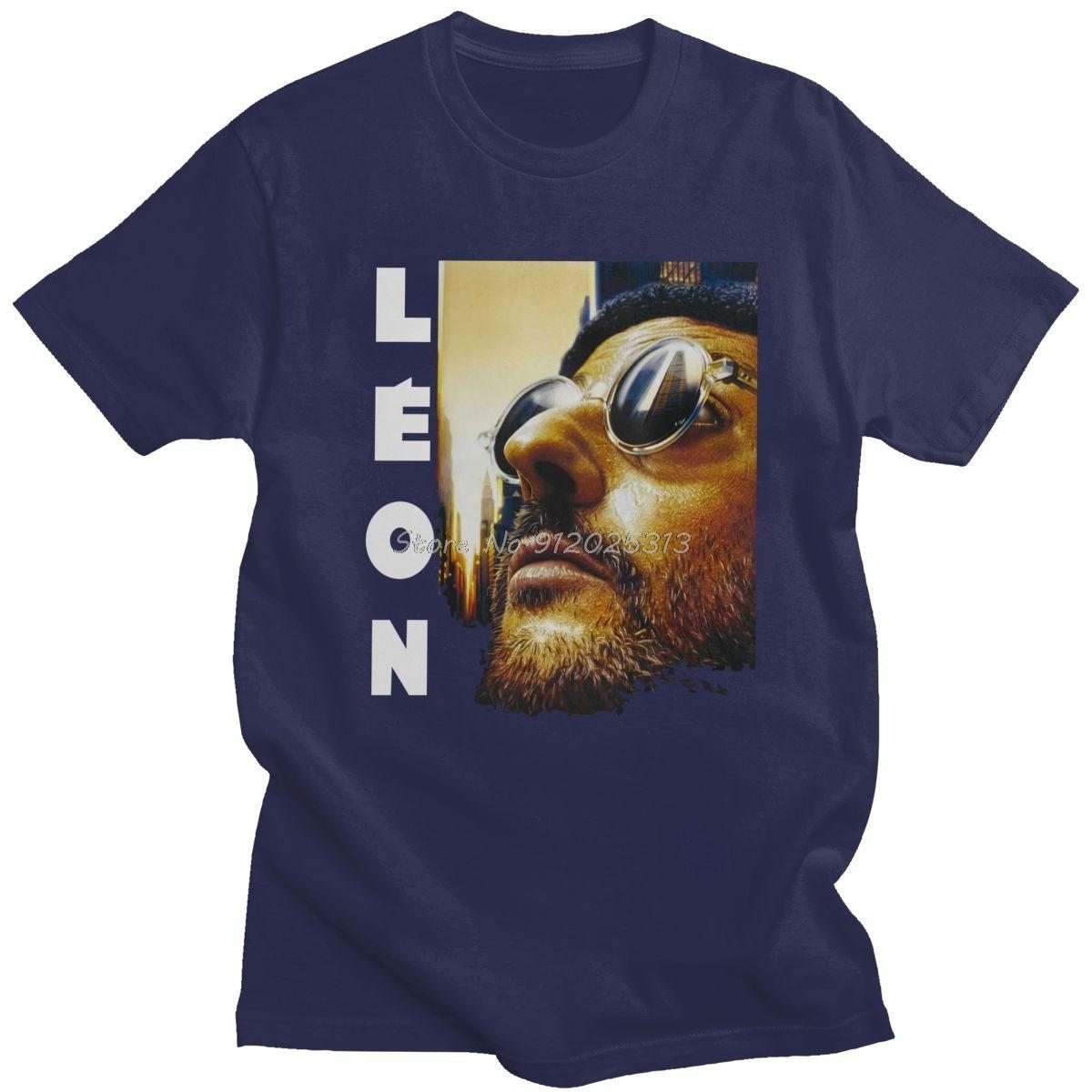 

Классическая футболка из фильма 80-х годов Леон Профессионал, мужская винтажная футболка с коротким рукавом, хлопковая футболка Матильда Натали Портман, футболка Бессона 4XL