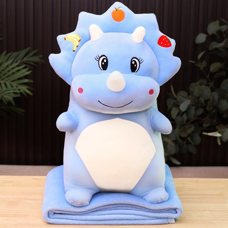 Strawberry Hugging Pig & Little Bear Plush Toy Blanket – Dual-use Nap & Travel Comfort for Kids