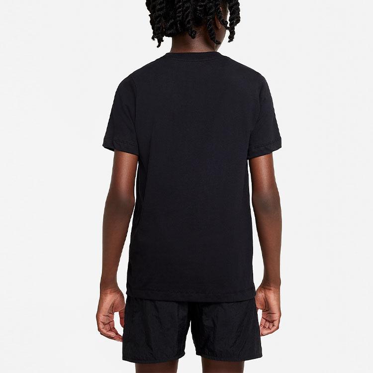 Nike Animal Letter Print Crew Neck Short Sleeve T-Shirt Kids Tops Black DR8795-010