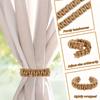 8PCS Handwoven Curtain Tiebacks Nordic Style Linen Rope Twisted Hemp Rope Curtain Clips Boho Rustic Curtain Holdbacks Home Decor