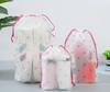 1pcs Transparent Drawstring Storage Bag Clothes Underwear Shoes Organizer Pouch Travel Toiletries Cosmetic Cartoon Storage Bag