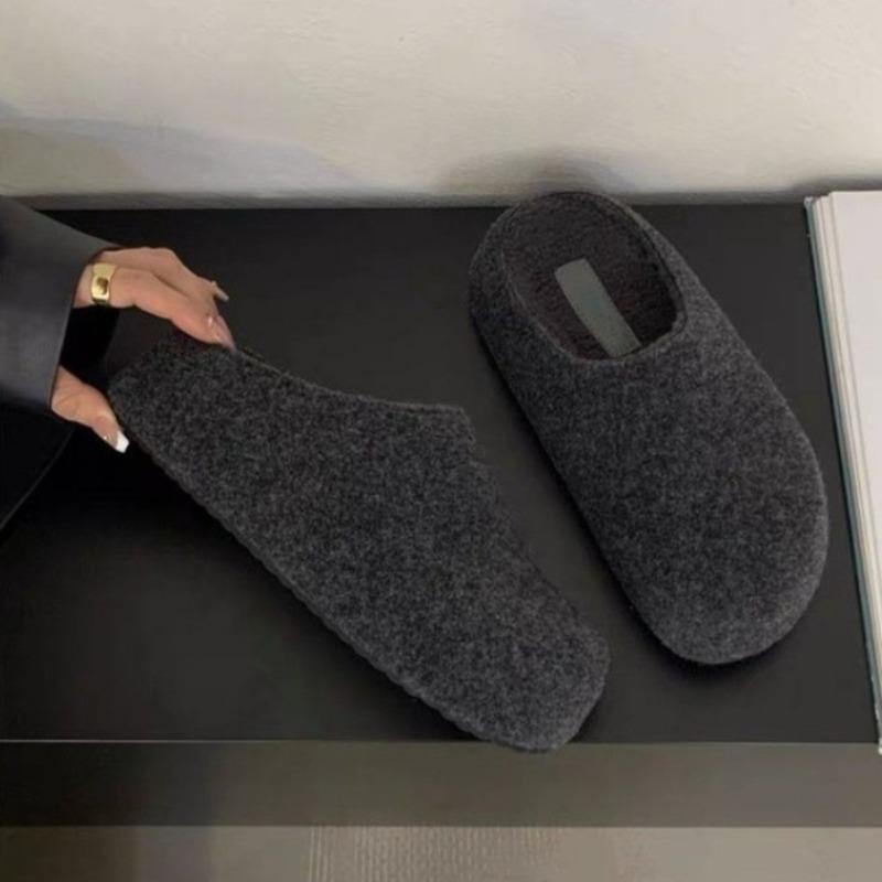Fashion 2025 Winter Fluffy Flats Women Slippers Platform Comfort Mules Shoes Fashion Classical Slingback Shoes New Trends Casual Zapatos