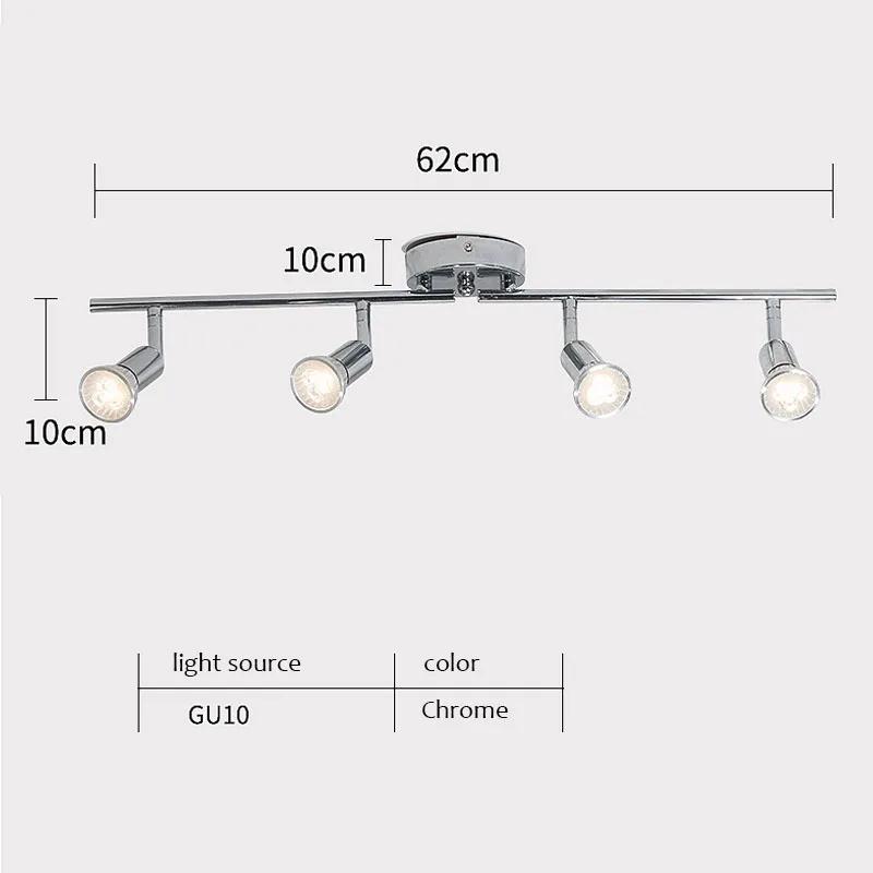 Nordic Stainless Steel Ceiling Light Multiple Strip LED Spotlights Living Room Chandeliers Lamps Home Decor Lighting Fixtures