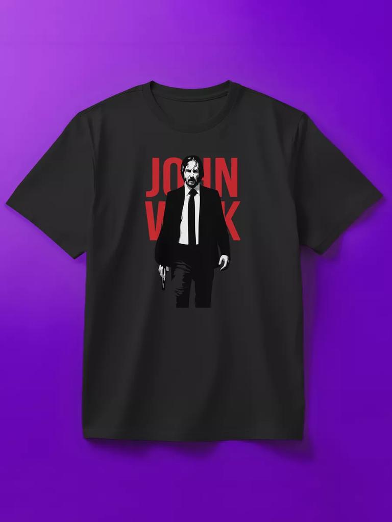 John Wick print T-shirt "fortis fortuna adiuvat