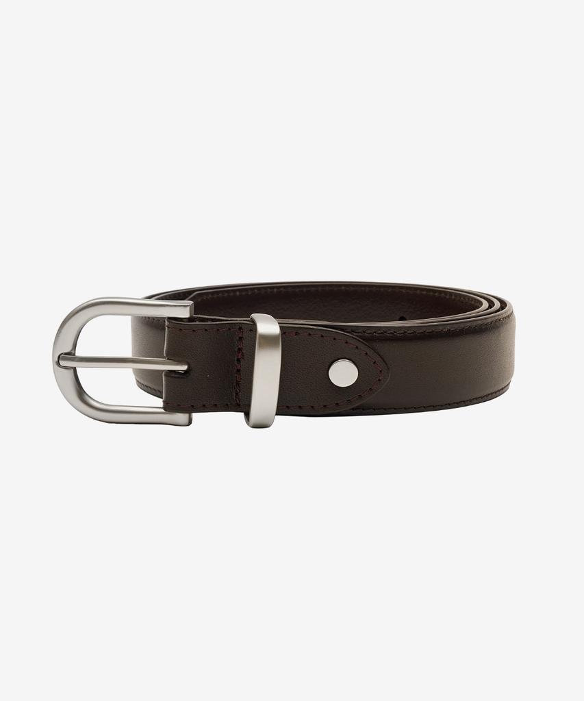 MINAV Minimal Real Leather Belt [Brown]