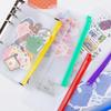 Pastas com Bolsos PVC A4 A5 A6 A7 Pastas com Fecho de Zíper Pastas Transparentes Pasta para Caderno Bolsa Impermeável Sacos para Documentos Bolsa para Documentos