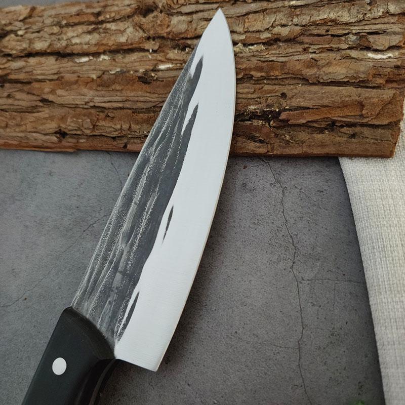 Handmade Chef Knife Meat Cleaver Stainless Steel Traditional Wood Handle Chinese Slaughter Knives