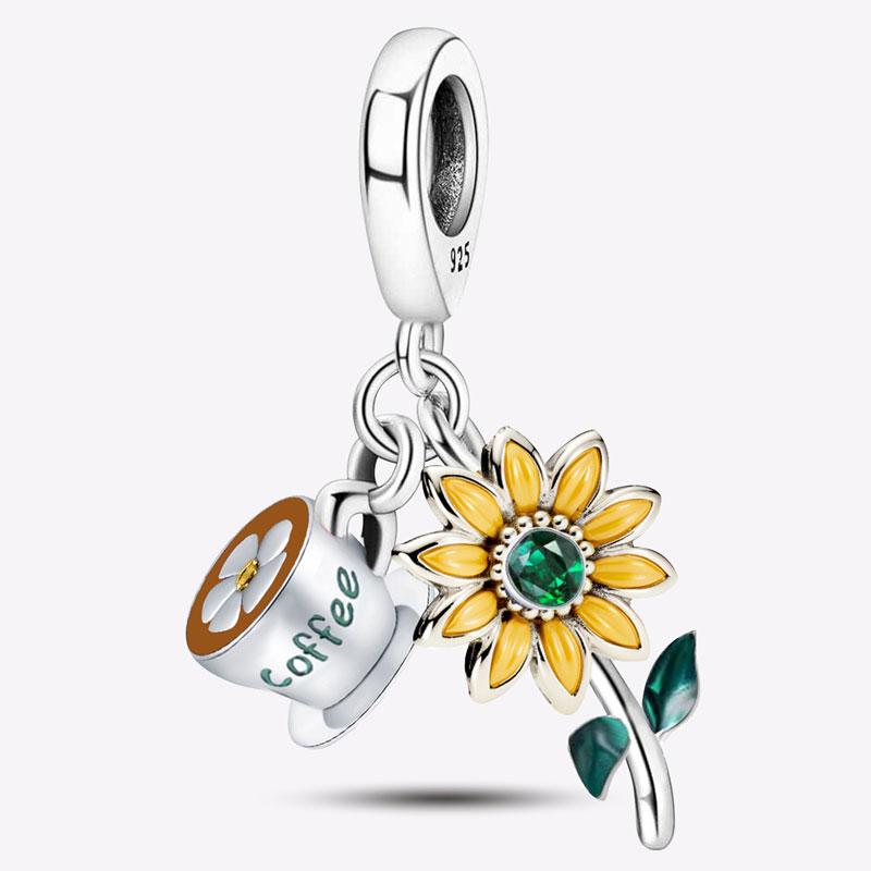 Copper Personalized Fashion Plant Flower Fit Diy Charms Beads Necklace Making Gift Of High Quality Fine Jewelry