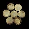 7PCS Seven Wonders Challenge Gold Badge, World Architecture Memorial Gold Coin Decoration Collection