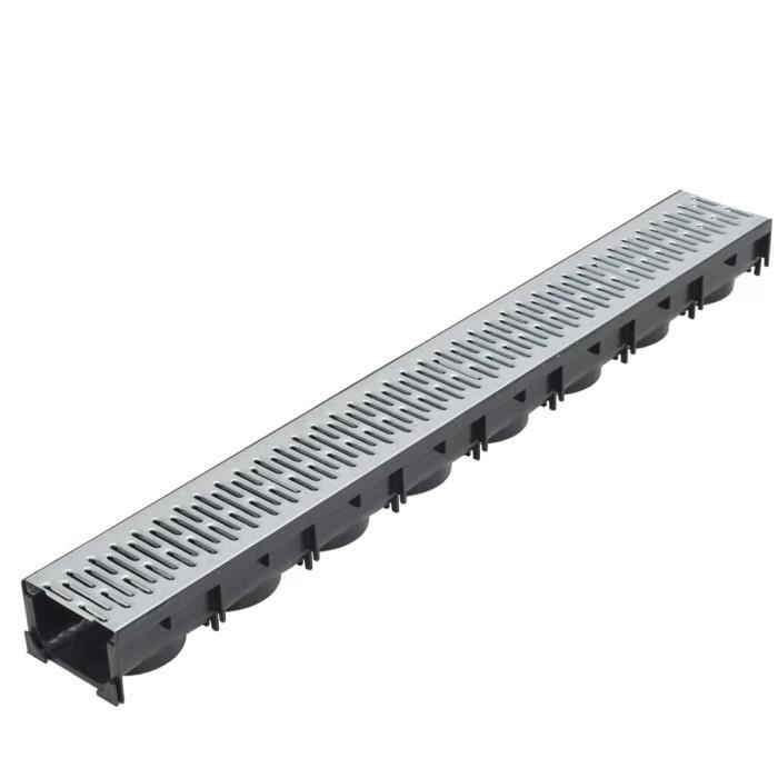 VidaXL Caniveau de drainage 3 pcs Acier galvanisé 3 m