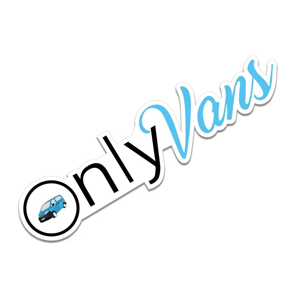 

20x5.2cm OnlyVans Funny Car Sticker For Van Minivan Minibus MPV Auto Body Windows PVC Film Styling Decal Car Tuning Accessories 1Pc&20x5.2cm