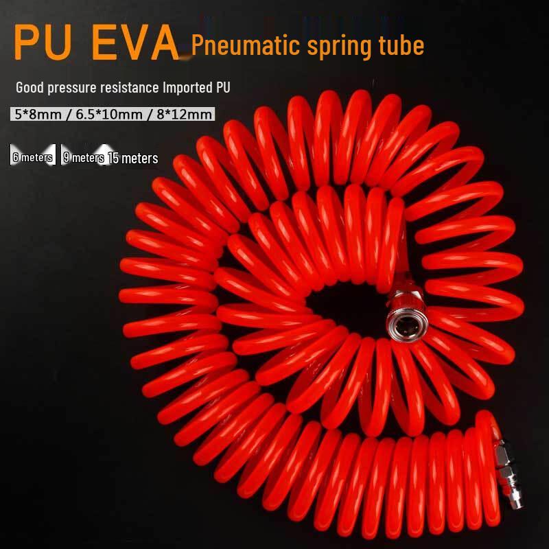 Pneumatic PU Retractable Air Hose CN plug (adapter included)