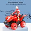Licensed Ultraman Rotating Electric Motorcycle Toy with Sound & Light for Kids