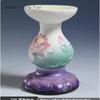 Chinese Creative Ceramic Relief Lotus Candlestick, Home Offering Butter Lamp for Buddha Lamp Base Feng Shui  Buddhism