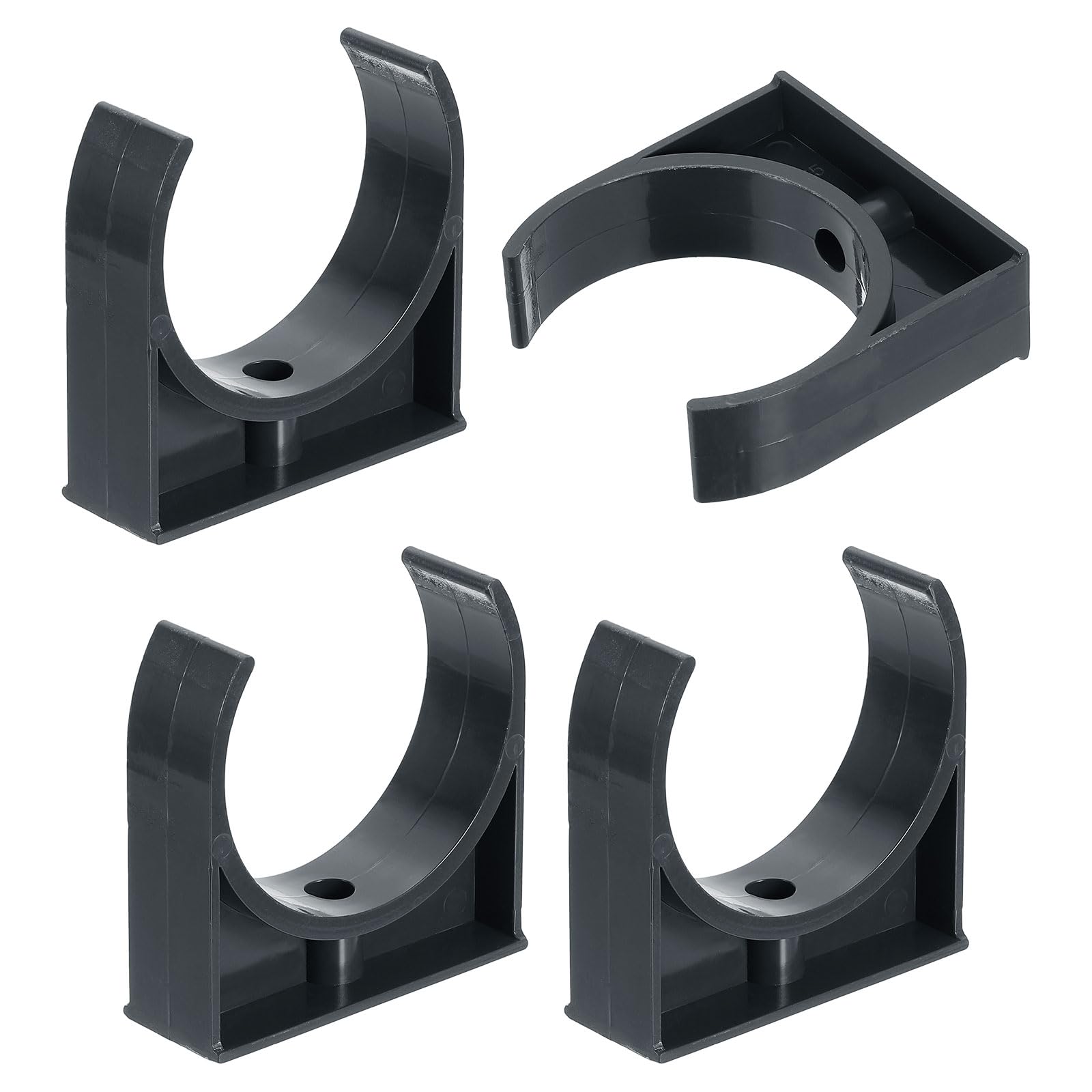 

uxcell 4pcs PVC Pipe Clamp Clip U Shaped Tubing Hose Buckle 75mm Irrigation чорний