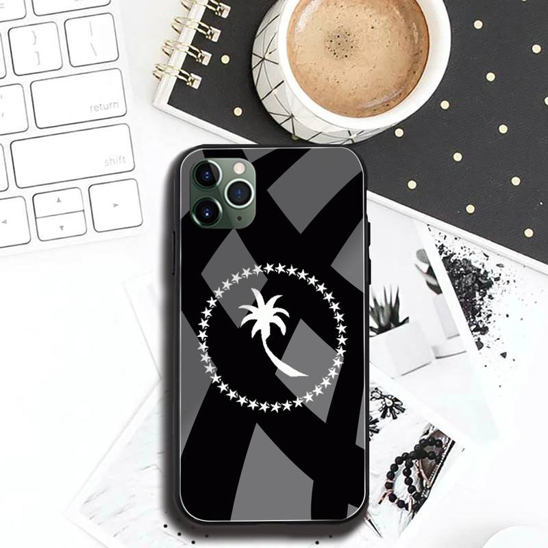 Chuuk Chuukese Pride 691 Flag Phone Case Tempered Glass For iPhone 12 pro max mini 11 Pro XR XS MAX 8 X 7 6S 6 Plus SE 2020 case
