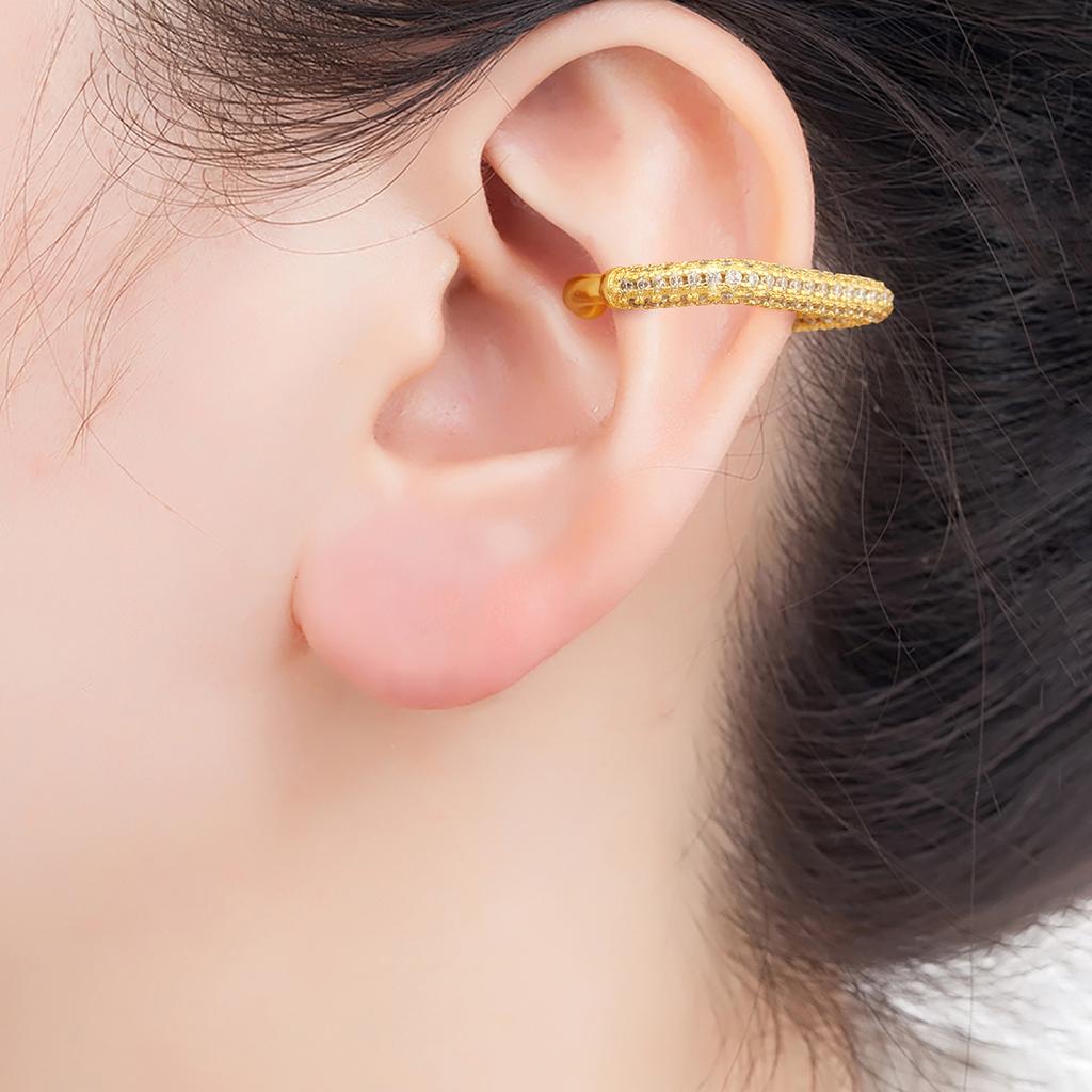 Nidin New Fashion Shiny Crystal Zircon No Piercings Clip Earrings For Women Female Punk Style Ear Cuff Jewelry Birthday Gifts