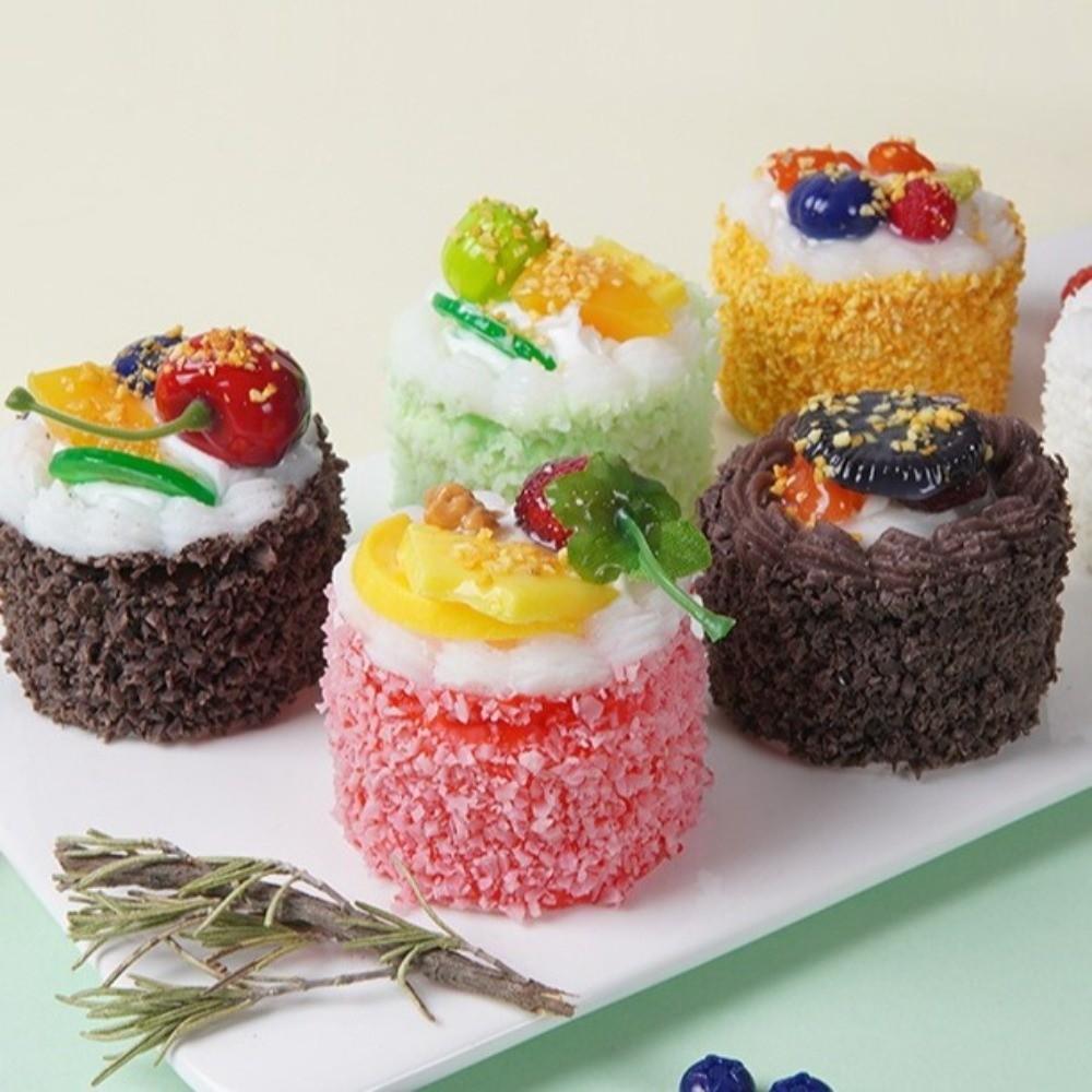Cartoon Cake Squeeze Toy Soft Refrigerator Magnets New Mochi Squish Foam Toy  For Stress Relief