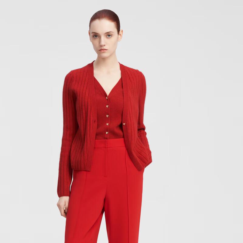 

ELLASSAY Women s Elegant Faux Two-Piece Knit Cardigan L