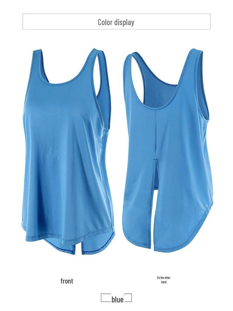 Damska luźna kamizelka sportowa szybkoschnąca do biegania, jogi i fitnessu