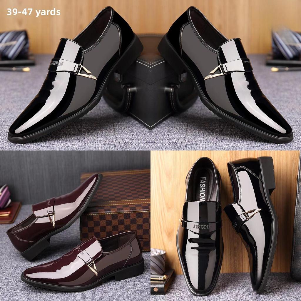 Leather Loafers For Men With Soft Sole Breathable Pu Material Casual Dress Shoes