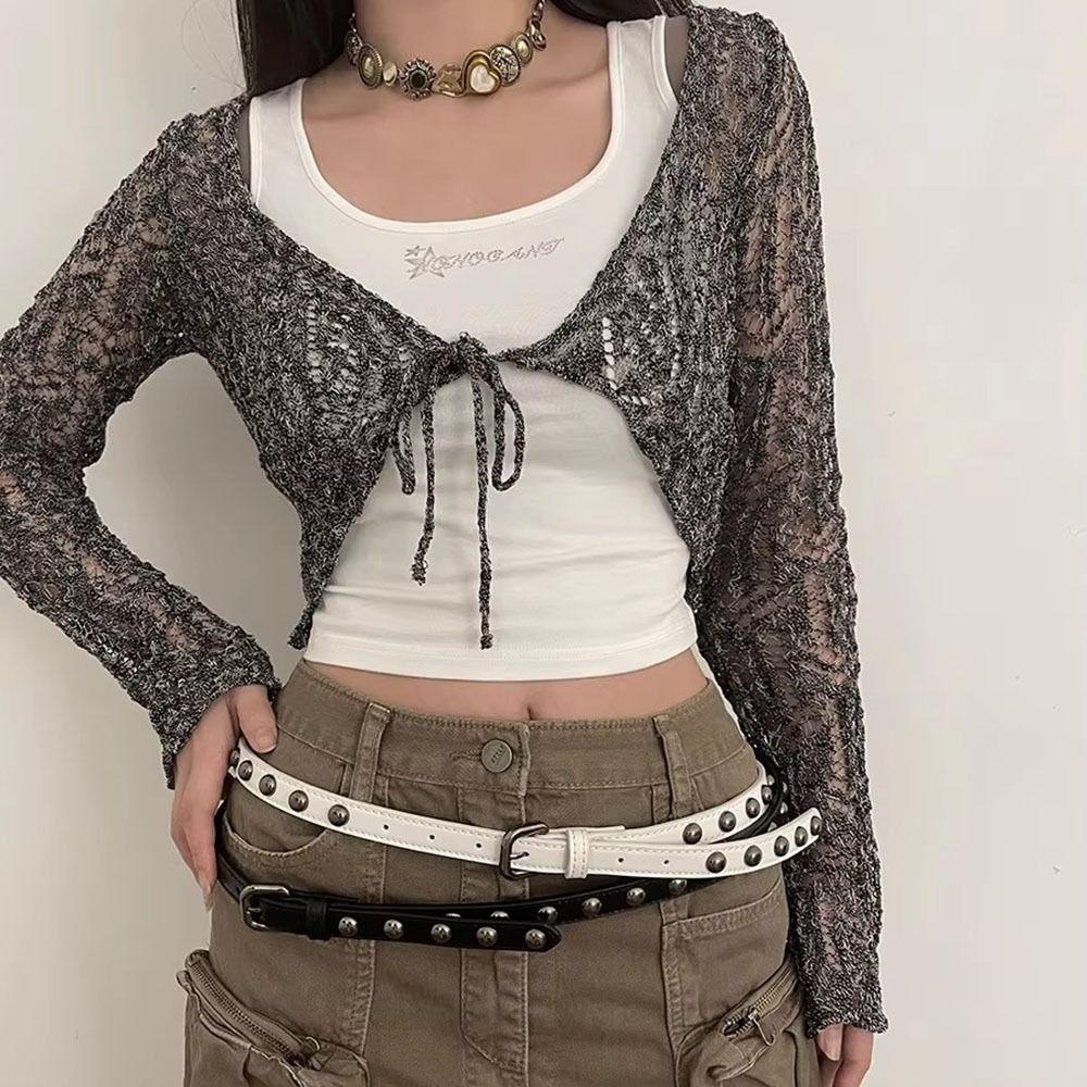 

Vintage Women s Belt Thin Leather Dress Jeans Belt Fashionable Rivet Waist Belt Spicy Girls чорний
