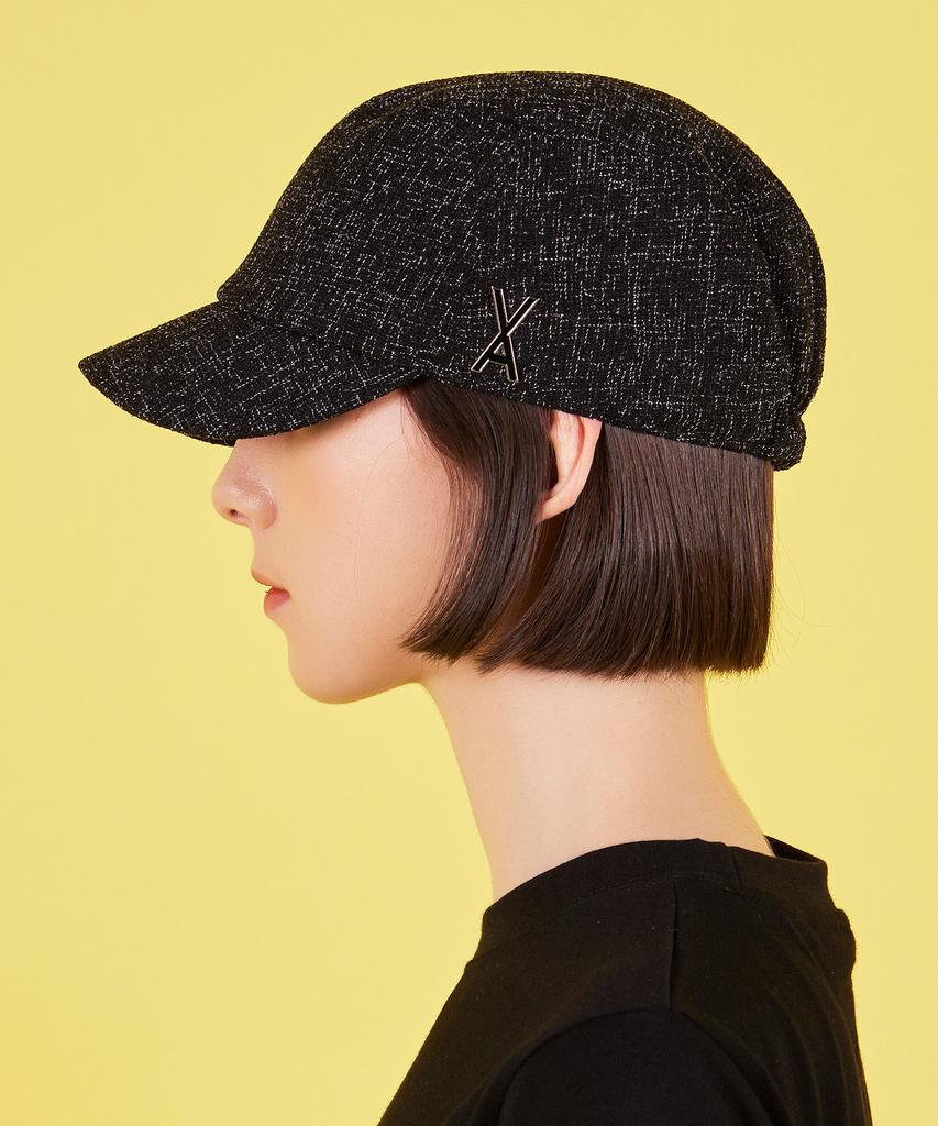 Bajal Epoxy Stud Bellboy Cap Black