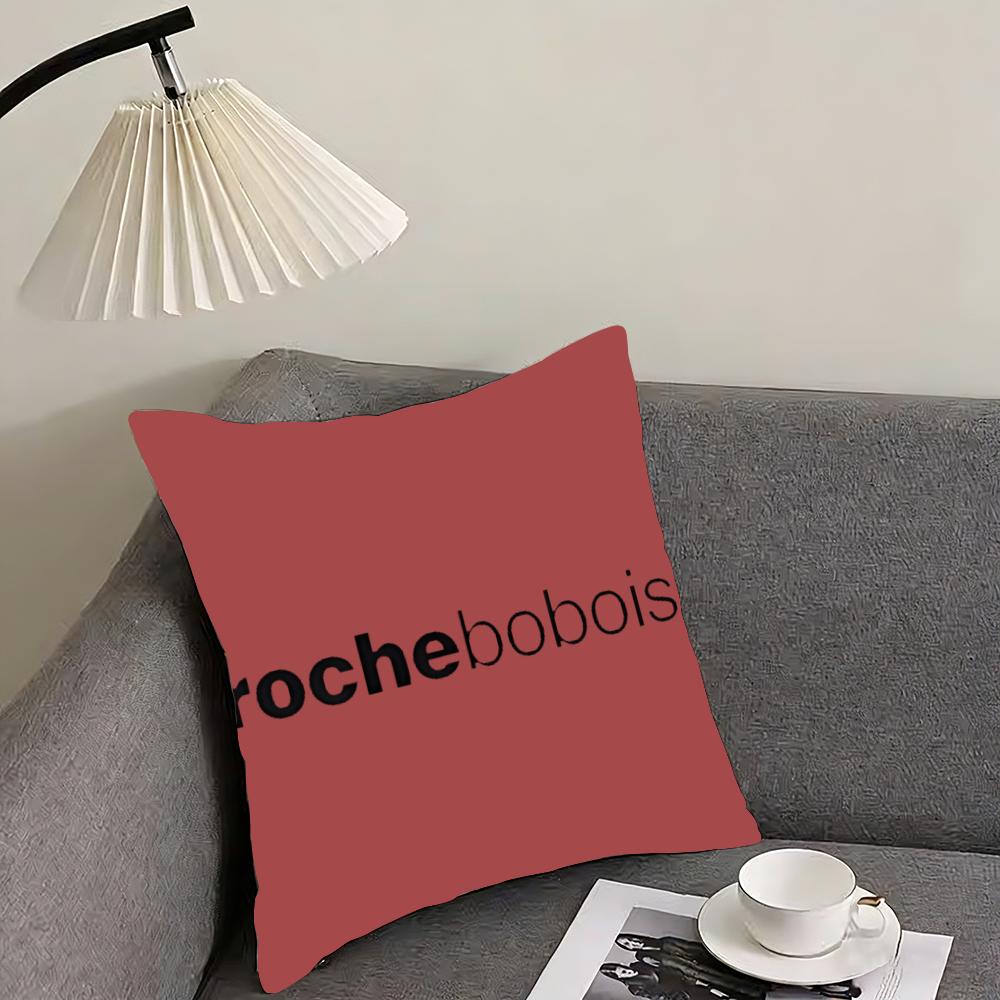 

R-R-Roche Fashion B-Bobois Cushion Cover Reversible Plush Pillow Cover – For car, sofa, bedroom, perfect as a gift. 12x12Inch