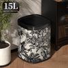 Square Lidless Double Layer Trash Can