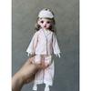 For Blythe Doll 30CM Body 1/6 Ob24 Azone Doll Clothes Stripe Pajamas Sleepwear Silk Printed Pattern Pajamas Suit Girl Clothes